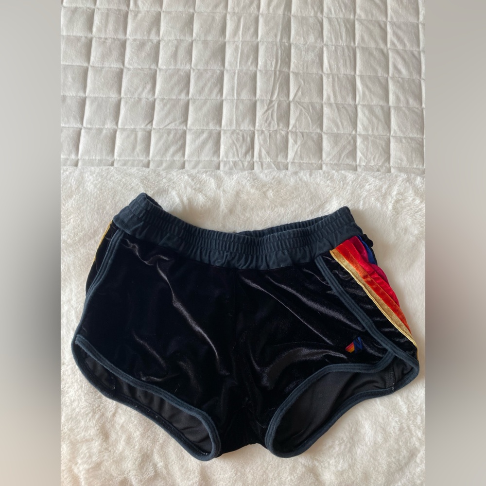 Aviator Nation velvet sweat-shorts size Medium
